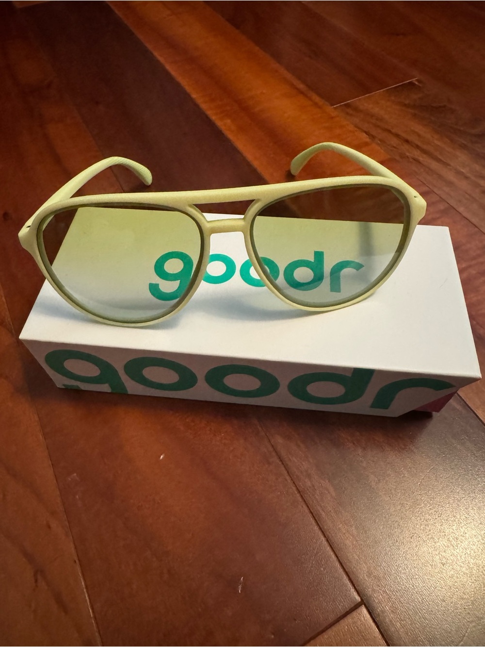 Goodr Light Yellow Aviator Sunglasses